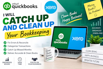 catch up and clean up your quickbooks and xero bookkeeping