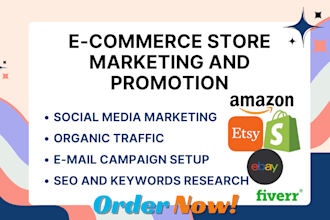 promote and advertise your etsy, shopify, ebay and amazon stores to boost sales