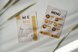 design professional restaurant or fast food menu