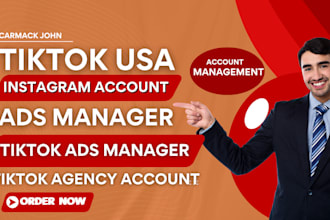 create usa instagram tiktok account tiktok agency account tiktok ads manager
