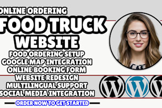 food truck website online food ordering food vendor website food truck booking