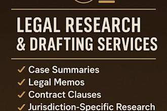 legal research, drafting and documentation service