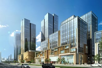 sketchup 3d model, architectural rendering, 3d commercial building city permits