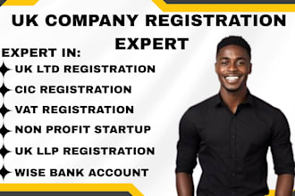register your UK ltd llp cic vat nonprofit and wise bank account reinstate ltd