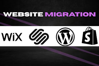 migrate or clone wix, wordpress, shopify, squarespace, weebly