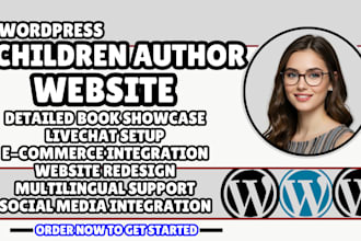 children author website, kids book website, author portfolio website