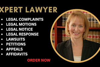 draft lawsuits, complaints, petitions, motions, appeals, mou, injunctions, nda