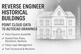 reverse engineer historical buildings from point cloud data to autocad drawings