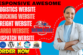 create logistics website, trucking, dispatch, moving website