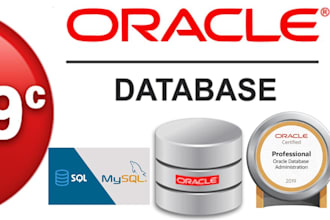 do sql query, customize oracle database mysql dba apex erd