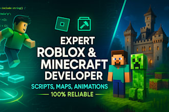 develop roblox minecraft game environment map script character model animation