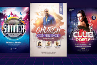design stunning church flyers, posters, and banners