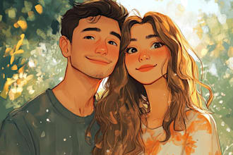 design your portrait into a disney style cartoon