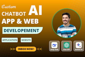 develop ai website, ai app, ai saas and prompt engineering
