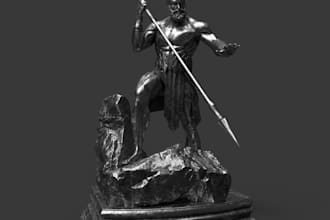 make 3d nsfw male statue,figures for 3d printing, realistic human model,stl file