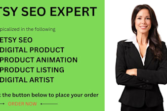 do etsy SEO, digital product animation for etsy store to increase traffic, sales