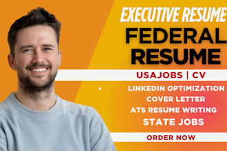 write ats federal resume or executive resume, engineering and military resume