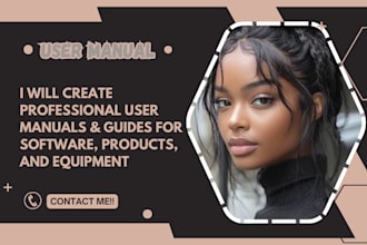 create professional user manuals and guides for software, products and equipment