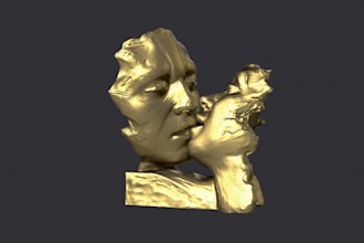 design 3d art portrait,mask 3d printing sculptures,stl relief jewelry,4k render
