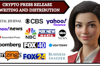 crypto press release writing crypto press release distribution PR distribution