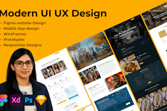 do figma website design, modern UI UX design, mobile app ui ux design