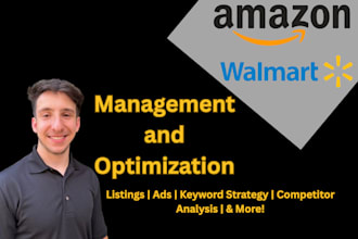 optimize amazon or walmart listings and manage ad campaigns