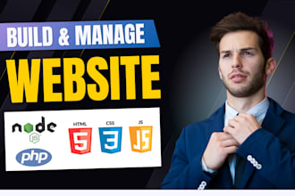 build, manage website development as web developer, frontend