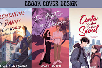 design romance book cover ebook cover illustrated cover paperback kdp cover