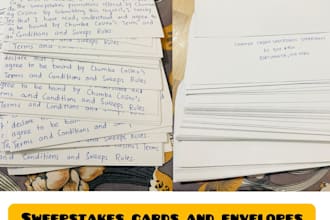 provide sweepstakes cards  writing and extracting codes