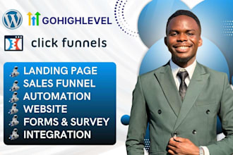 gohighlevel landing page design salesfunnel, gohighlevel website as a ghl expert