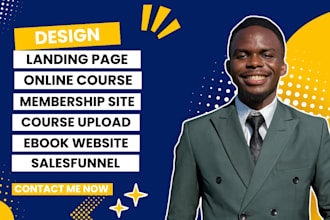 design, migrate gohighlevel salesfunel, online course website, and ebook website