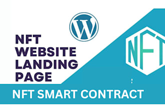 design unique nft landing page, nft minting, nft smart contract nft promotion