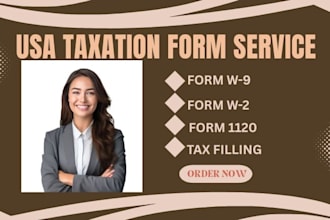 prepare US form 1120, 941x, 941, 1099, w2 income tax payroll return form 1040