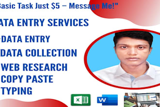 do data entry, data collection, web research, copy paste, and typing jobs