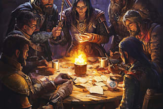 design the best dnd party art illustration