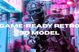 create game ready retro 3d models in ps1, psx, and n64 style