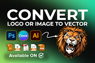 edit fix modify recreate and convert logo or images to vector ai eps 300dpi