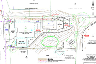 survey plan for city permit, site plan, topographic survey, land surveying plan