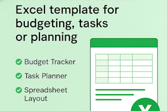 create a custom excel template for budgeting, tasks or planning