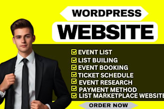 build event ticket selling, listing website, event party, event booking