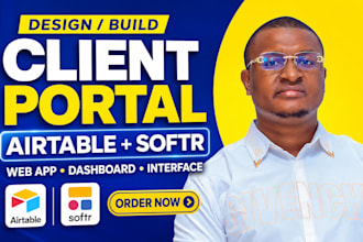 build airtable, airtable database, softr, webapp, interface and client portal