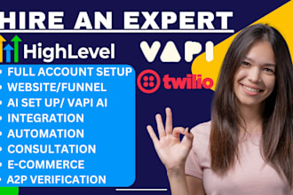 set up a gohighlevel pro level acc vapi ai twilo a2p verification