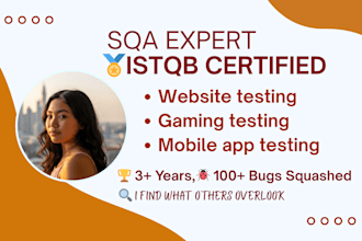 test review and QA your website, app, or game for bugs and usability