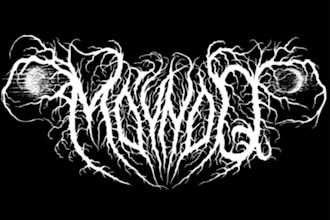 make black, slam, or death metal logo for your band