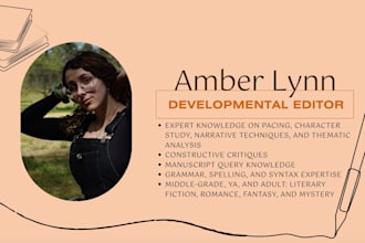 provide you with developmental editing