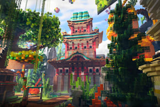 do minecraft map lobby, spawn, hub, worldprinter minigame for creative design