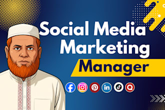 be your professional social media manager and content creator to grow your brand