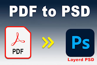 convert PDF to photoshop layered PSD