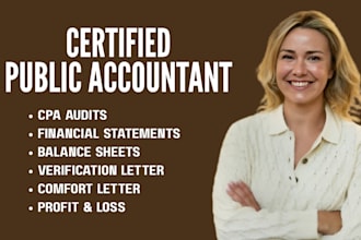 audit financial statement US CPA, sign CPA letter, income verification letter