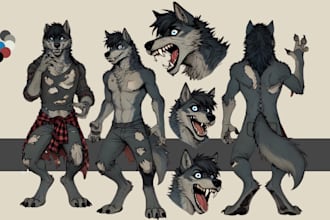 draw furry reference sheet furry art reference sheet  fursona nsfw character art
